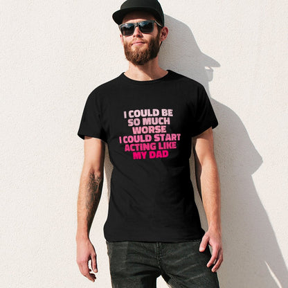 Inkmay Casual  Cotton T-shirt Abstract Pink Layers Form Unique Design Unisex T-shirtLooseFit Performance T-Shirt