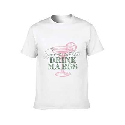 Inkmay Casual Cotton T-shirt Abstract Floral Design With Pink Elements Unisex T-shirtClassic Sharp T-Shirt