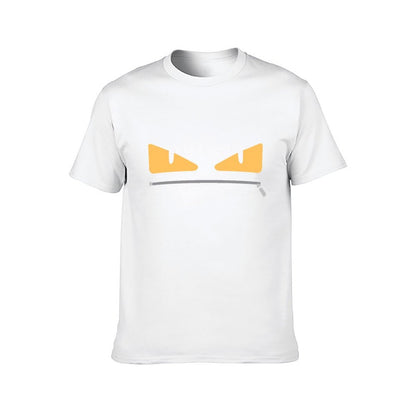 Inkmay Casual Cotton T-shirt Abstract Yellow And Black Design Unisex T-shirtEverydayFit Indoor T-Shirt