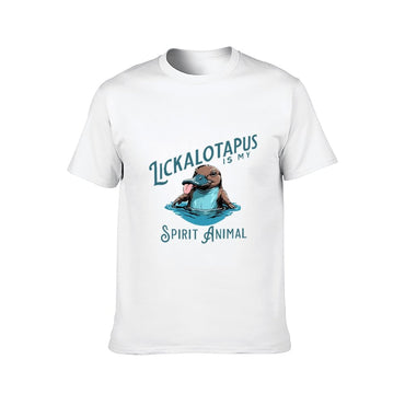 Inkmay Casual  Cotton T-shirt Platypus Swimming In Blue Water Unisex T-shirt