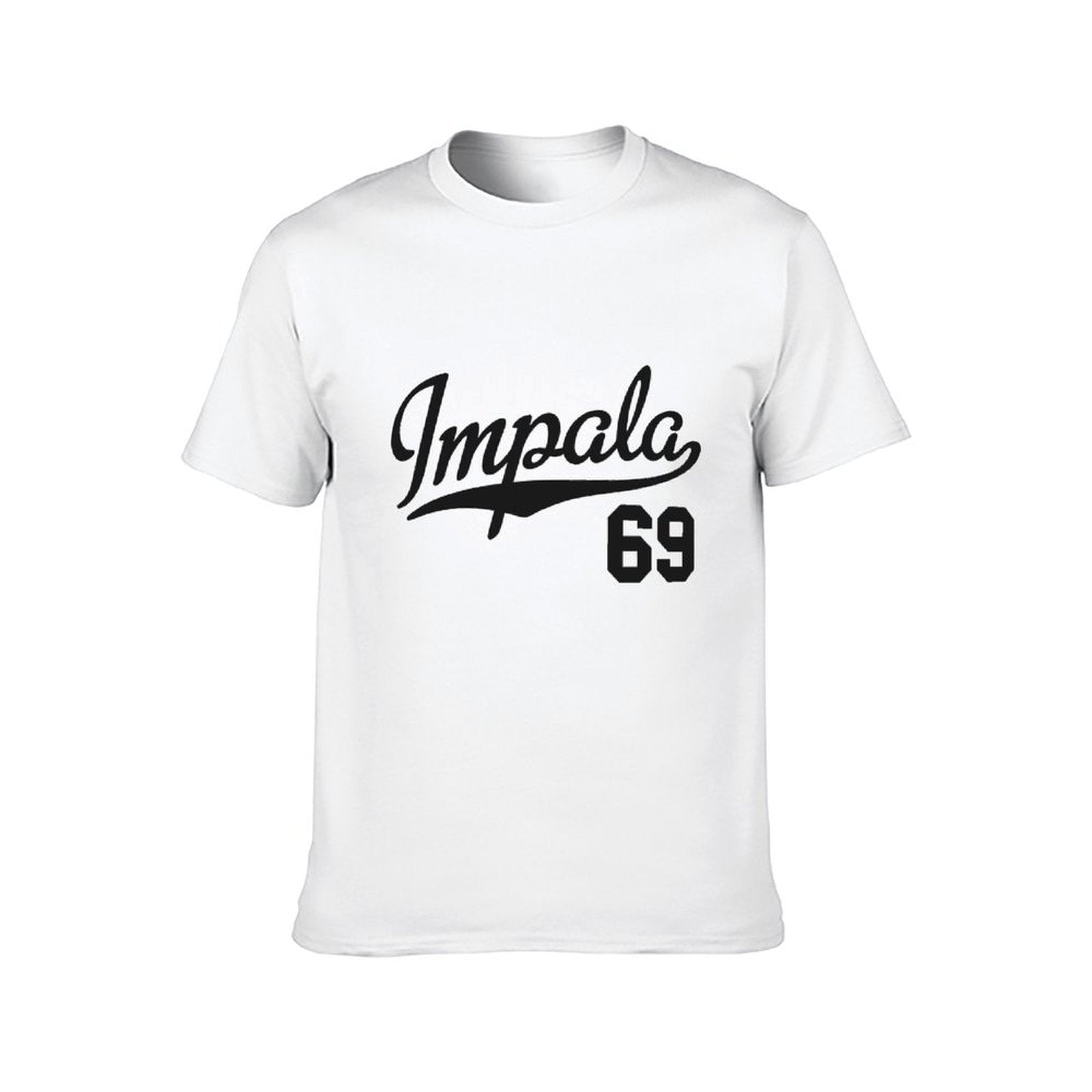 Inkmay Casual  Cotton T-shirt Impala Sixty Nine Script Design Artwork Unisex T-shirtYearRound Pure T-Shirt