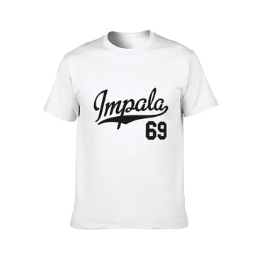 Inkmay Casual  Cotton T-shirt Impala Sixty Nine Script Design Artwork Unisex T-shirtYearRound Pure T-Shirt
