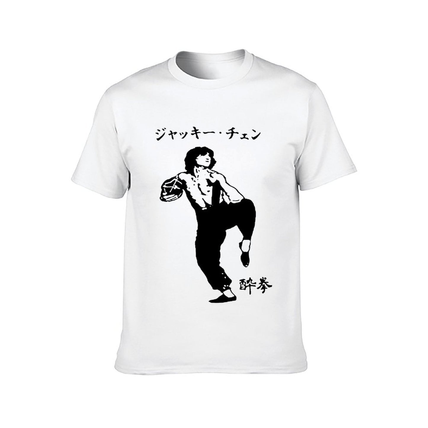Inkmay Casual Cotton T-shirt Abstract Black Background With White Lines Unisex T-shirtSoftLine StreetStyle T-Shirt