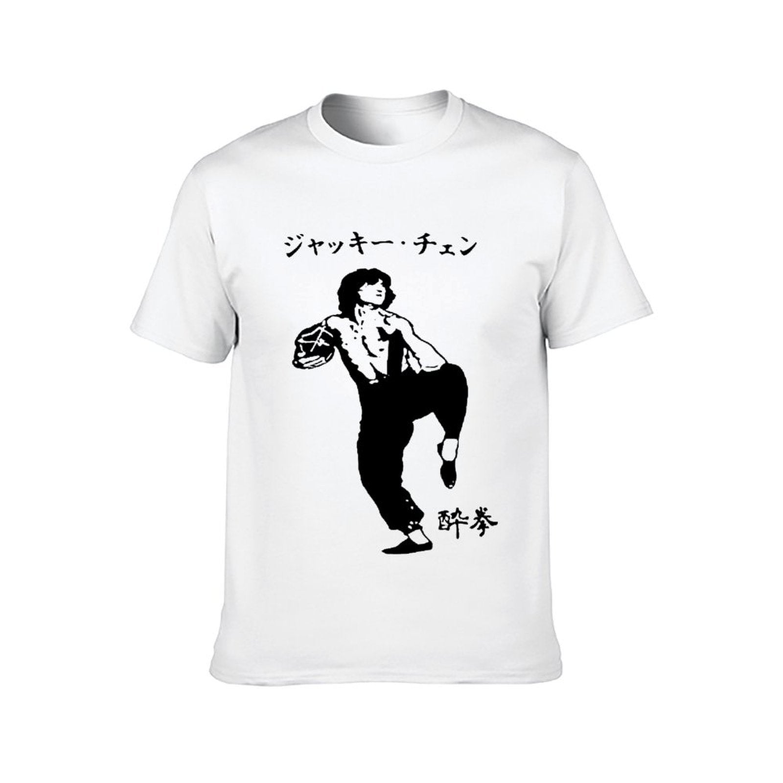 Inkmay Casual Cotton T-shirt Abstract Black Background With White Lines Unisex T-shirtSoftLine StreetStyle T-Shirt