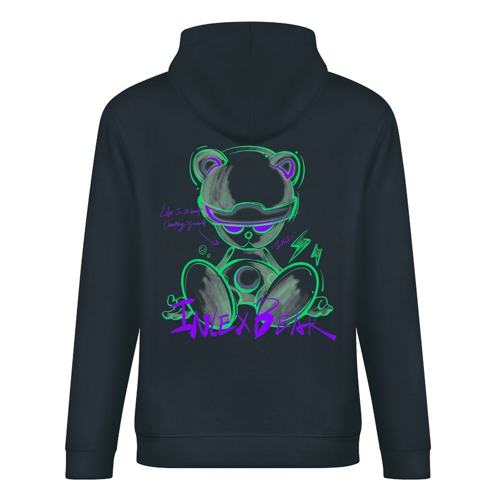 Inlex bear hooded pocket sweatshirt with back detailSoftTouch FundraisingHoodie