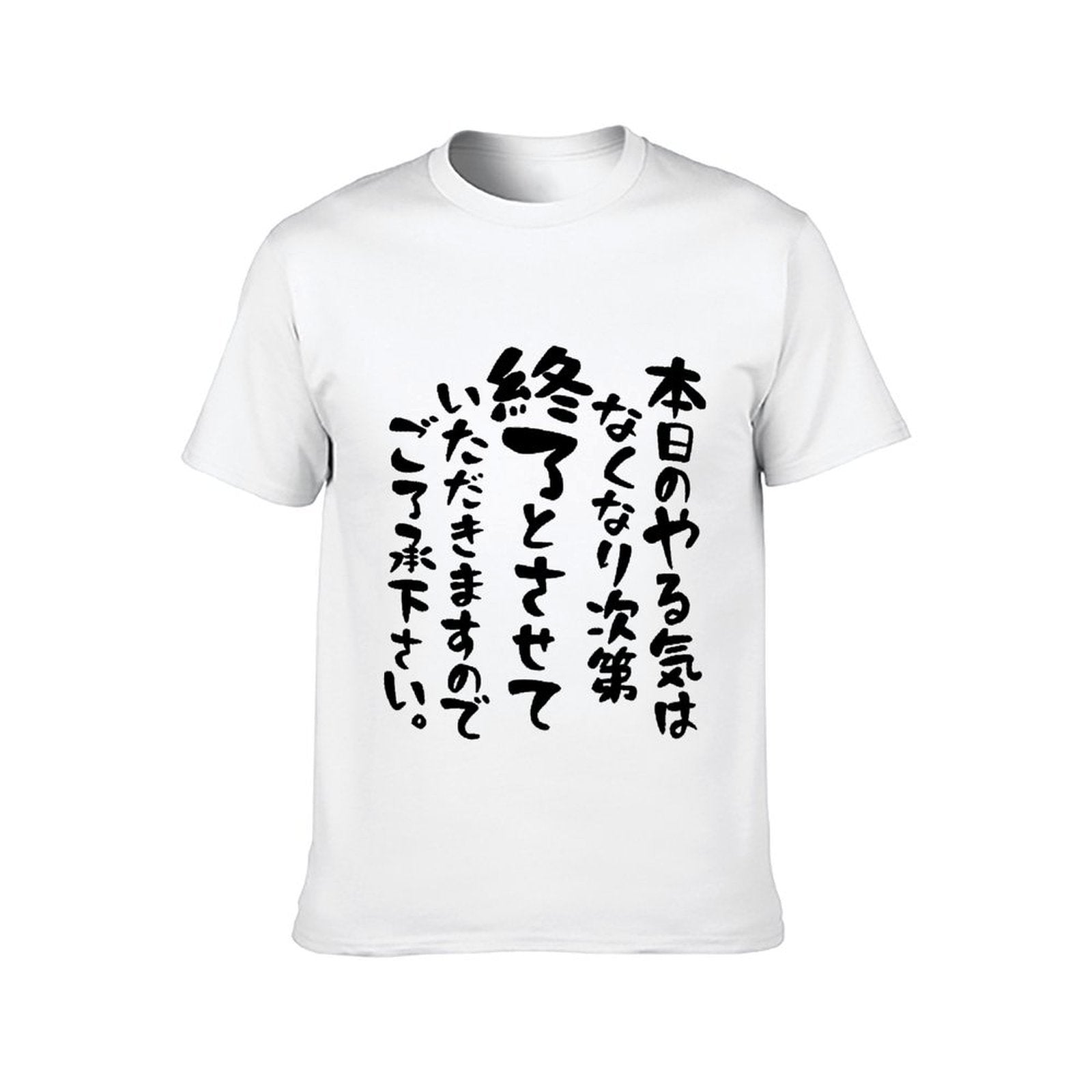 Inkmay Casual Cotton T-shirt Simple White Line On Black Background Unisex T-shirtRegularFit Sharp T-Shirt