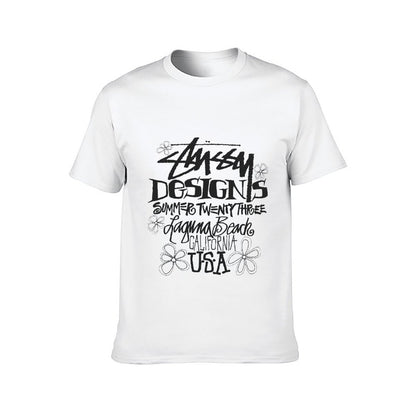 Inkmay Casual Cotton T-shirt Abstract Black Background With Minimal Design Unisex T-shirtComfortSeries Urban T-Shirt