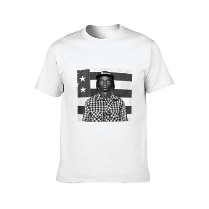 Inkmay Casual Cotton T-shirt Black And White Checkered Pattern Shirt Unisex T-shirt
