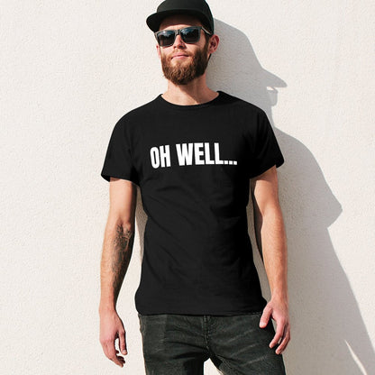 Inkmay Casual  Cotton T-shirt Oh Well Pattern Print Art Design Unisex T-shirtRegular 100% Cotton T-Shirt