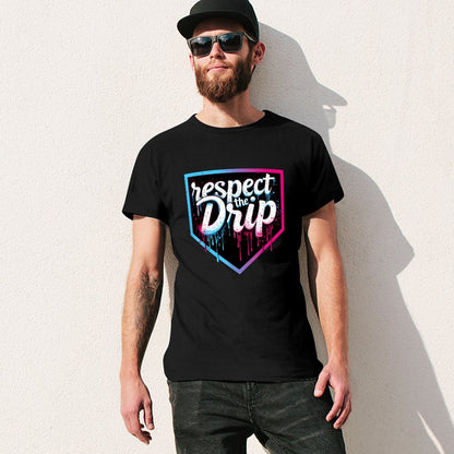 Inkmay Casual  Cotton T-shirt Respect The Drip Artistic Design Prints Unisex T-shirtCoreLine EverydayWear T-Shirt