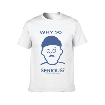 Inkmay Casual  Cotton T-shirt Solid Blue Background No Pattern Prints Unisex T-shirt