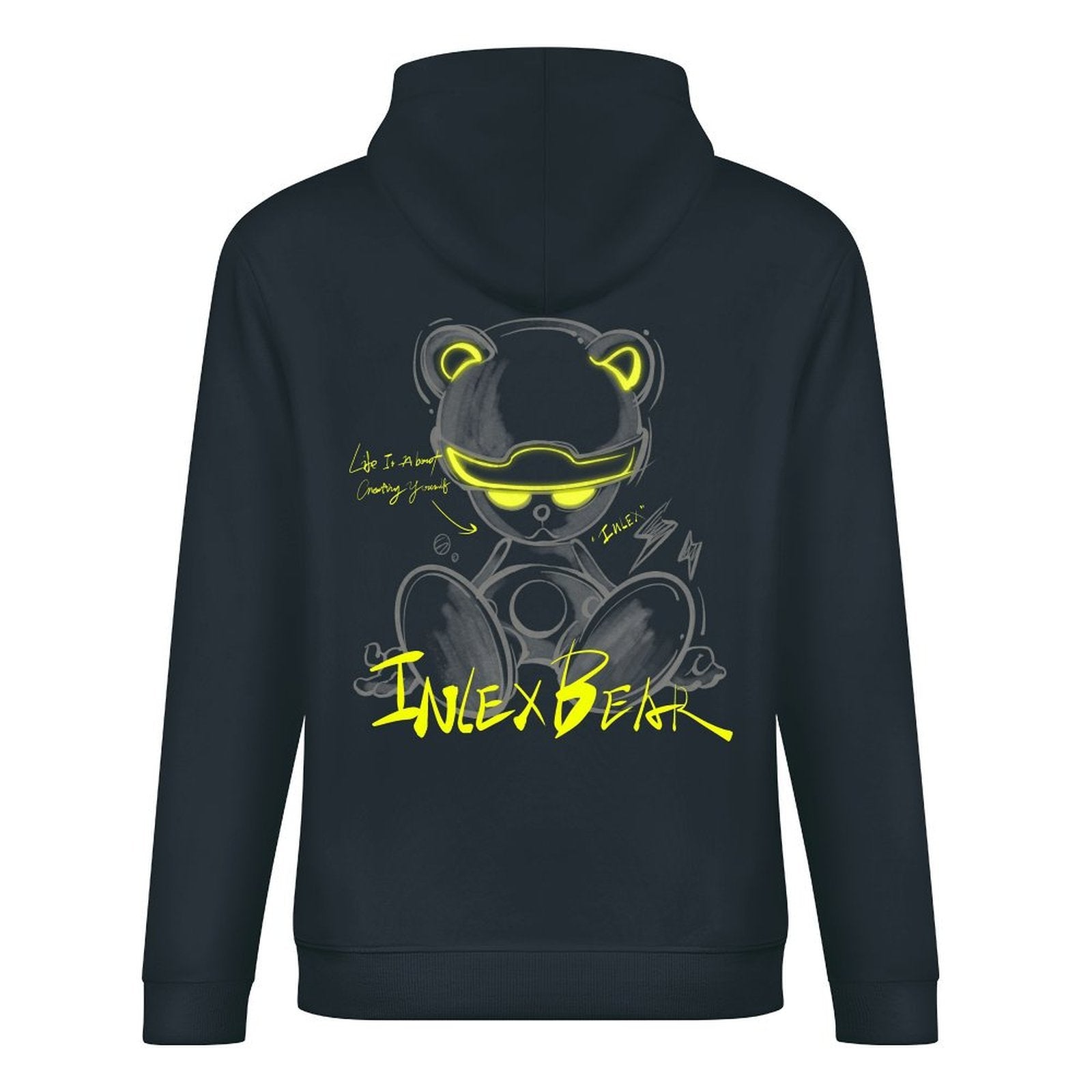Inlex bear hooded pocket sweatshirt with back detailSeamless EverydayHoodie