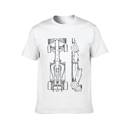 Inkmay Casual  Cotton T-shirt Abstract Floral Design With Bold Colors Unisex T-shirt
