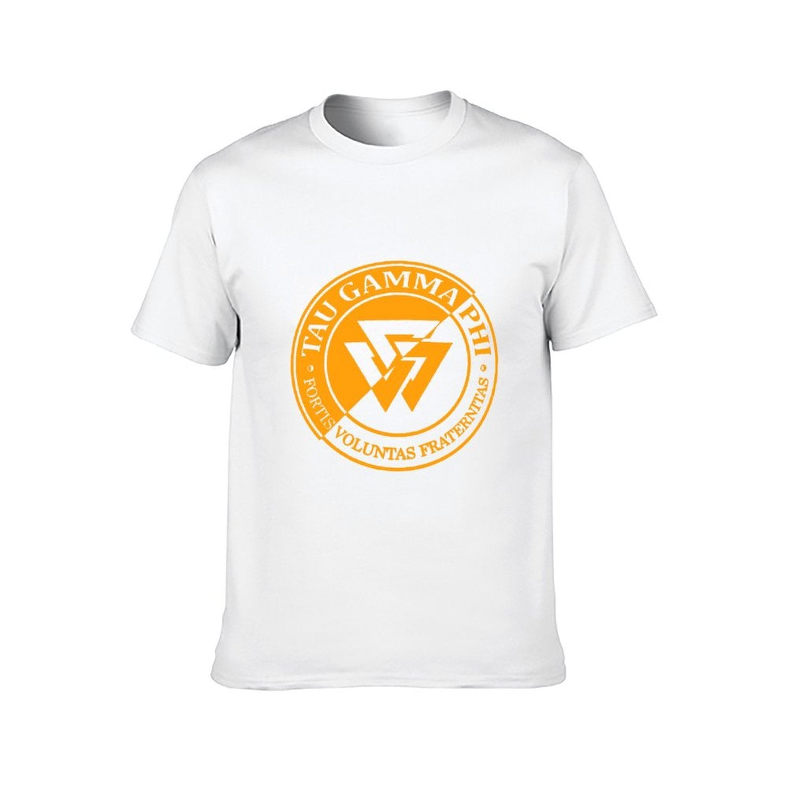 Inkmay Casual Cotton T-shirt Solid Orange Background No Patterns Unisex T-shirtRegular TrueFit T-Shirt