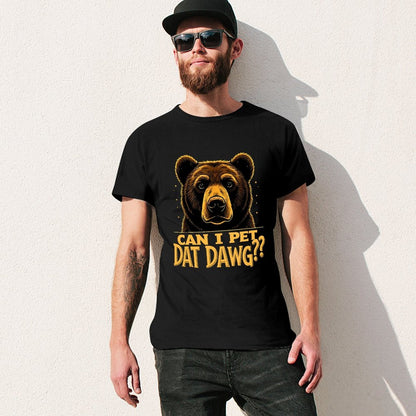 Inkmay Casual  Cotton T-shirt Bold Brown Bear With Text Design Unisex T-shirtSoftFeel Oversized T-Shirt