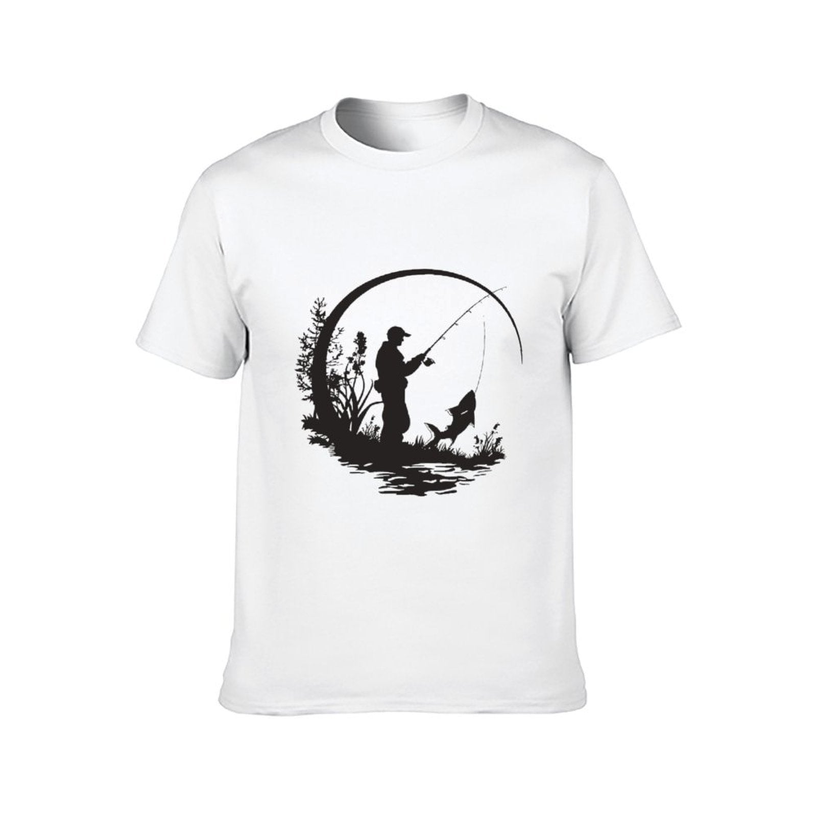 Inkmay Casual Cotton T-shirt Abstract Black Background With White Arrows Unisex T-shirtModernFit ClassicStyle T-Shirt