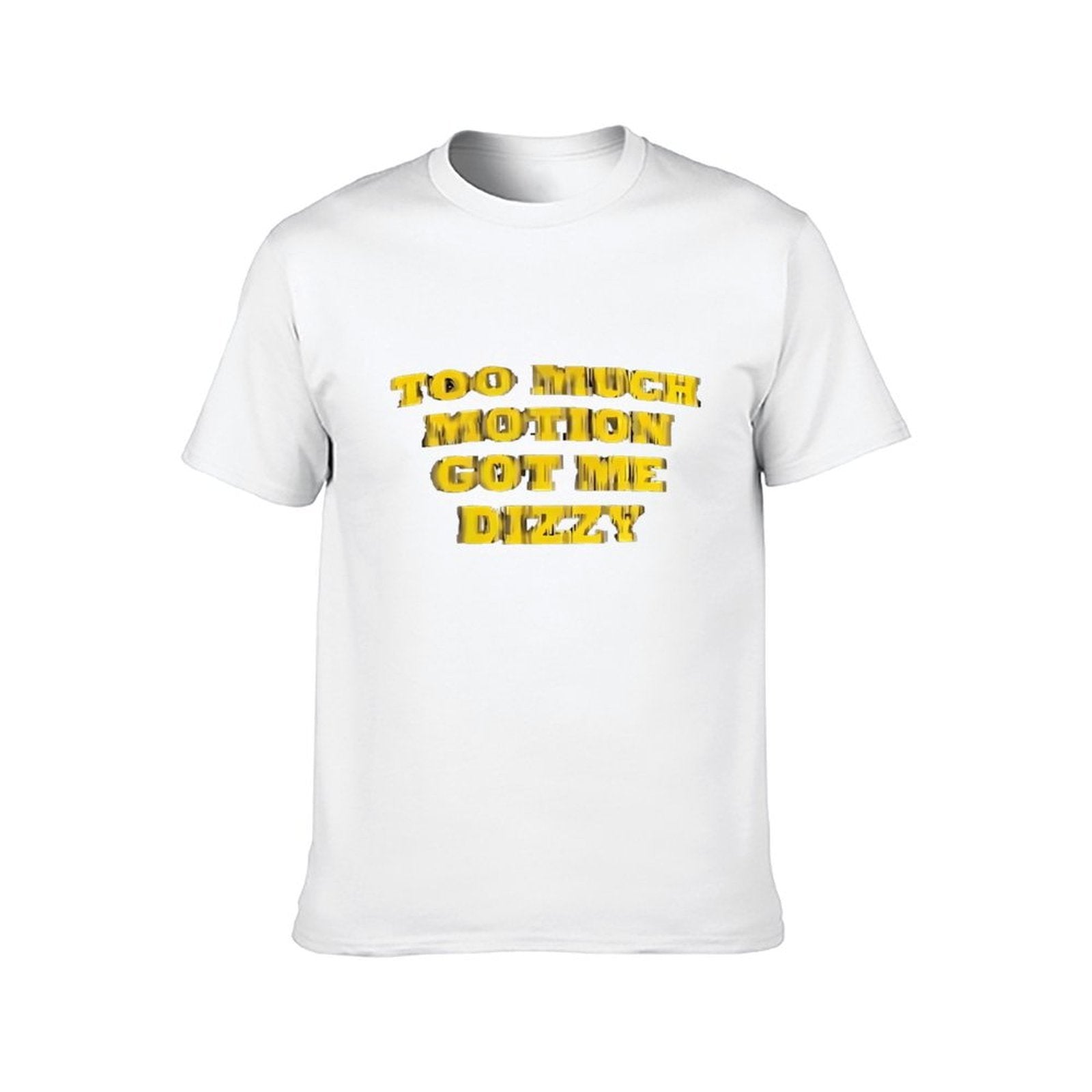 Inkmay Casual Cotton T-shirt Bold Yellow Text On Black Background Unisex T-shirtFitted Regular T-Shirt