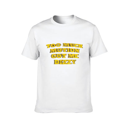 Inkmay Casual Cotton T-shirt Bold Yellow Text On Black Background Unisex T-shirtFitted Regular T-Shirt