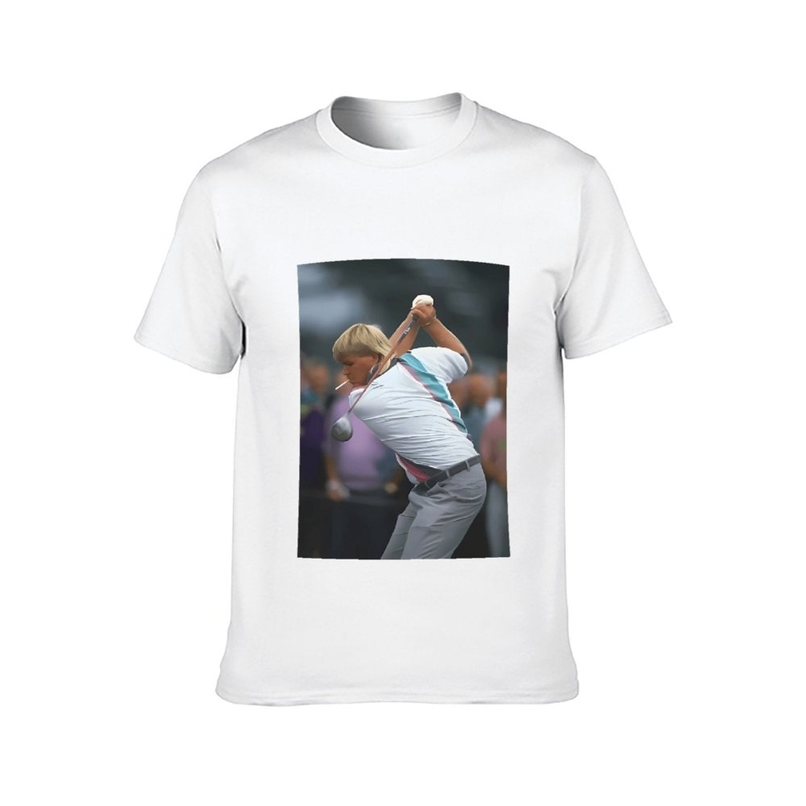 Inkmay Casual Cotton T-shirt Golf Player Swinging Club Boldly Unisex T-shirtClassicSeries StreetStyle T-Shirt