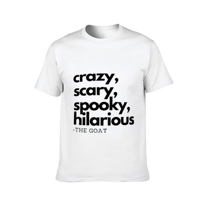Inkmay Casual Cotton T-shirt Crazy Scary Spooky Hilarious The Goat Unisex T-shirt