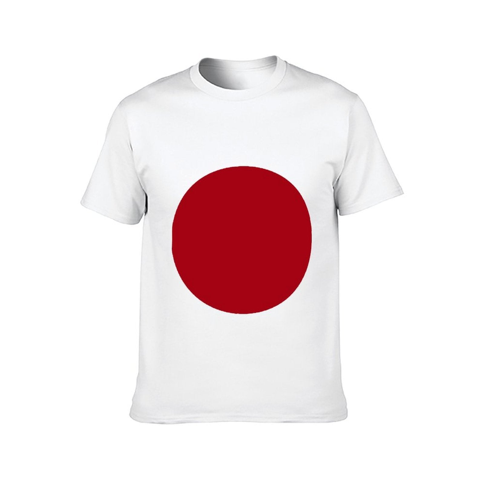 Inkmay Casual Cotton T-shirt Red Background With White Lines Unisex T-shirtFundraising Plain T-Shirt