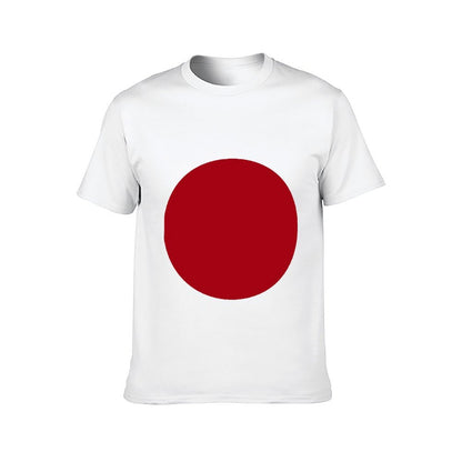 Inkmay Casual Cotton T-shirt Red Background With White Lines Unisex T-shirtFundraising Plain T-Shirt