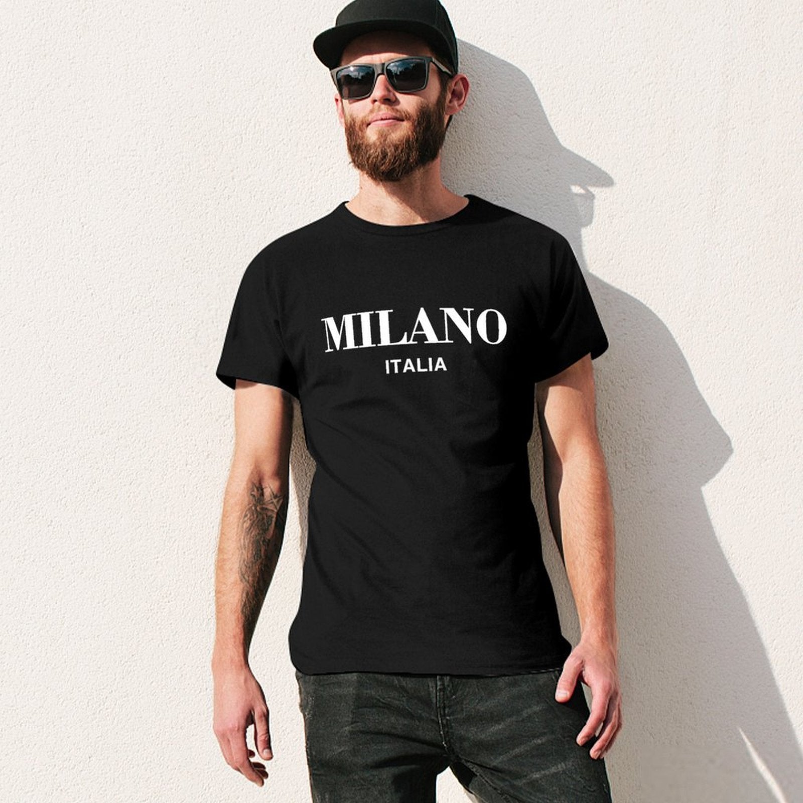 Inkmay Casual  Cotton T-shirt Abstract White Background With Minimal Design Unisex T-shirtChill Lifestyle T-Shirt