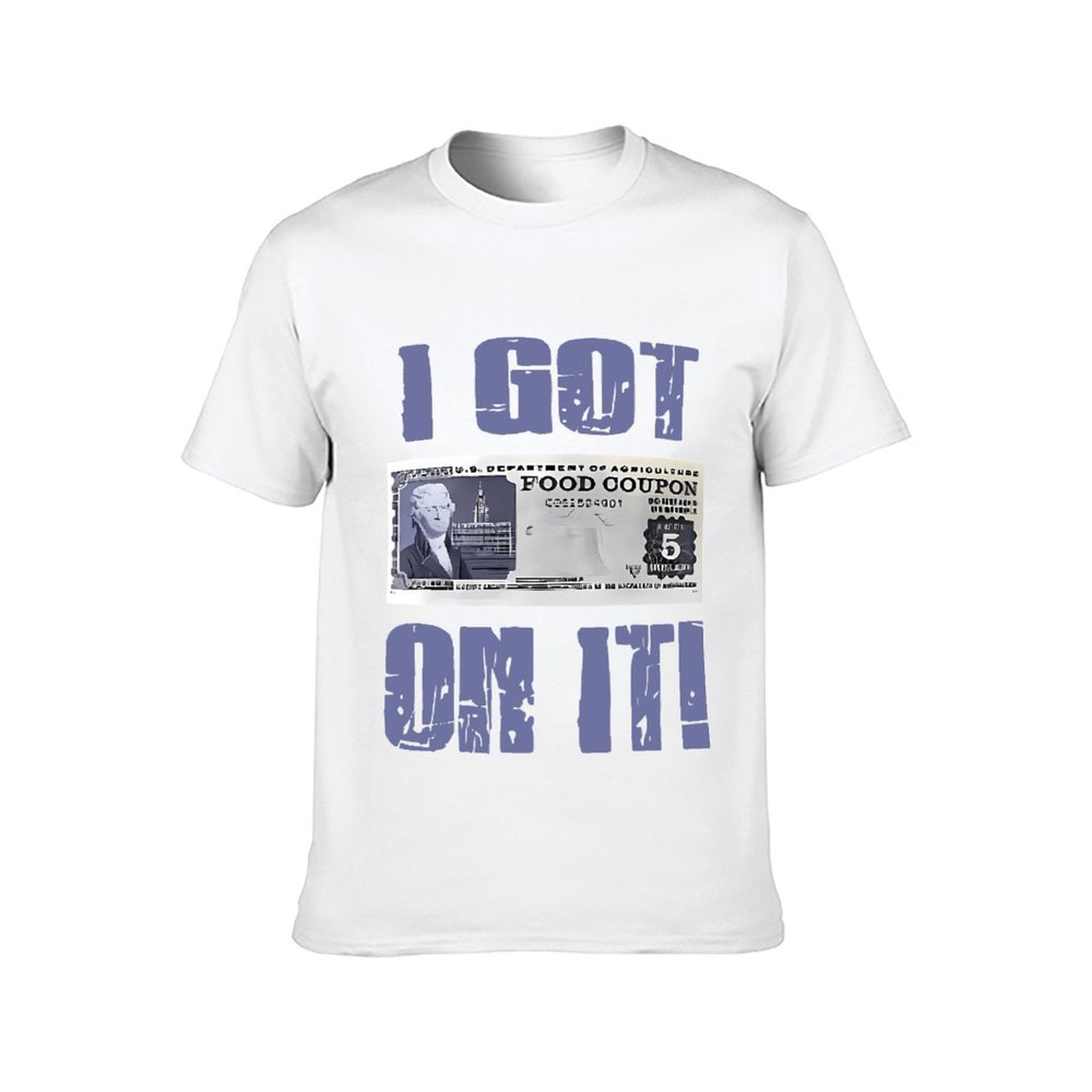 Inkmay Casual Cotton T-shirt Food Coupon Design With Jefferson Pattern Unisex T-shirtHeavyweight Design-Your-Own T-Shirt