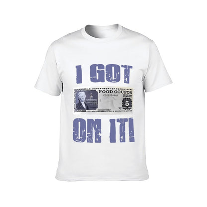 Inkmay Casual Cotton T-shirt Food Coupon Design With Jefferson Pattern Unisex T-shirtHeavyweight Design-Your-Own T-Shirt