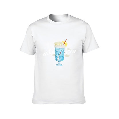 Inkmay Casual Cotton T-shirt Blue Ice Cream With Lemon Slice Unisex T-shirtFundraising Men¡¯s / Women¡¯s / Youth T-Shirt