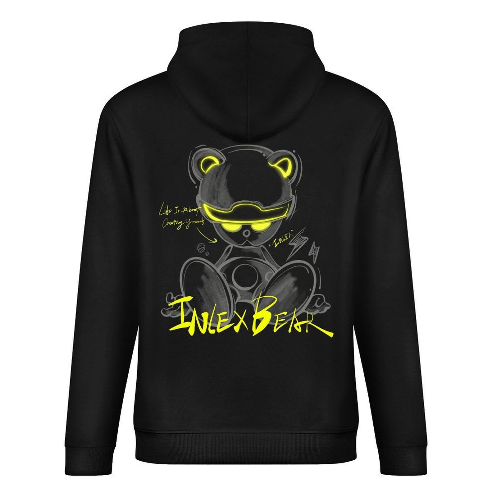 Inlex bear hooded pocket sweatshirt with back detailSeamless EverydayHoodie