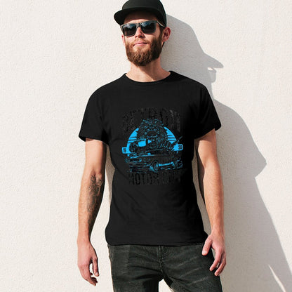 Inkmay Casual  Cotton T-shirt Detroit Motor City Lion Car Design Unisex T-shirtPromotional  T-Shirt