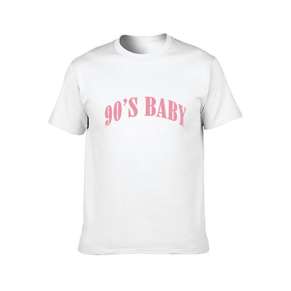 Inkmay Casual Cotton T-shirt Solid Pink Background No Pattern Prints Unisex T-shirtReliable CleanCut T-Shirt
