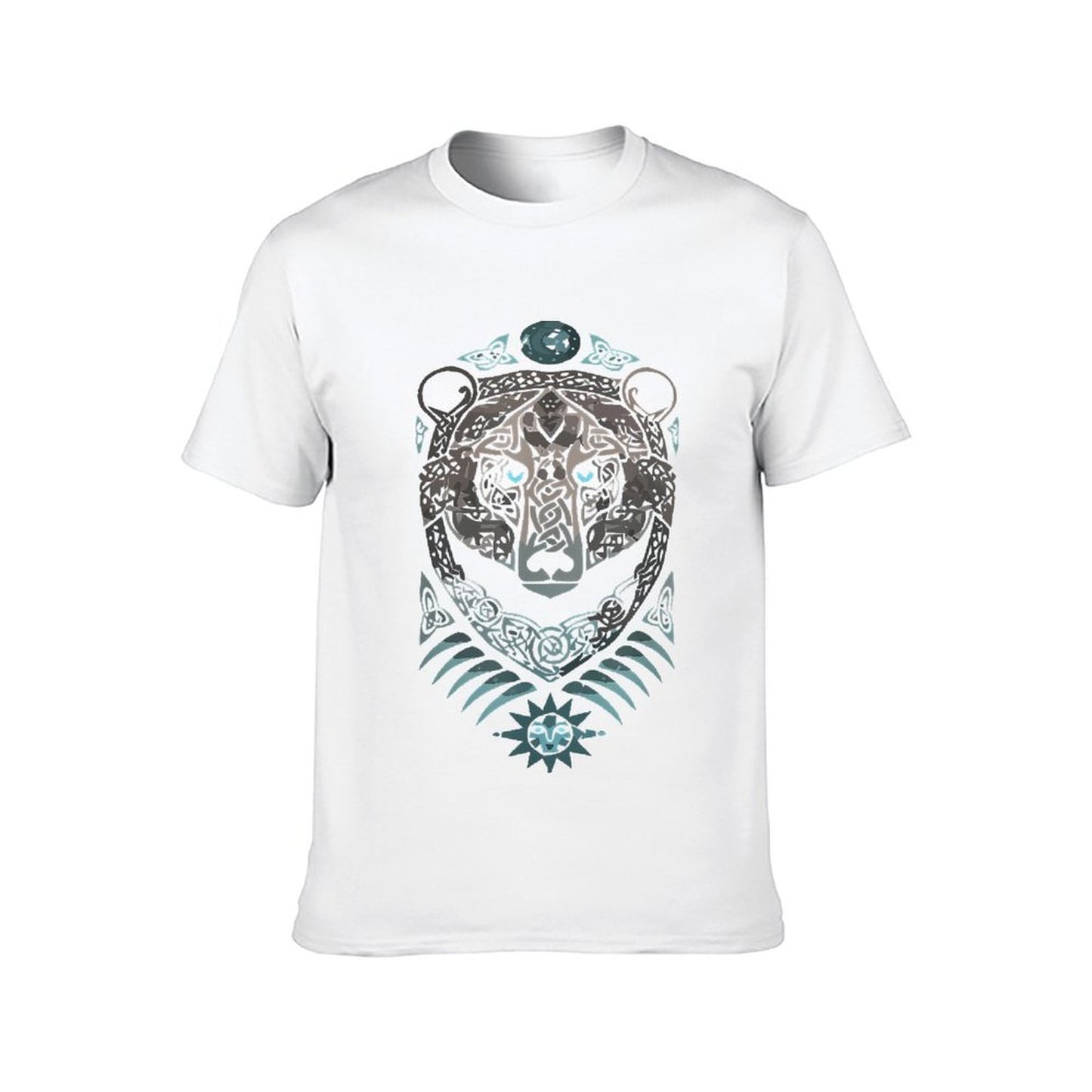 Inkmay Casual Cotton T-shirt Celtic Wolf Design With Intricate Patterns Unisex T-shirtPrint-Ready SoftTouch T-Shirt