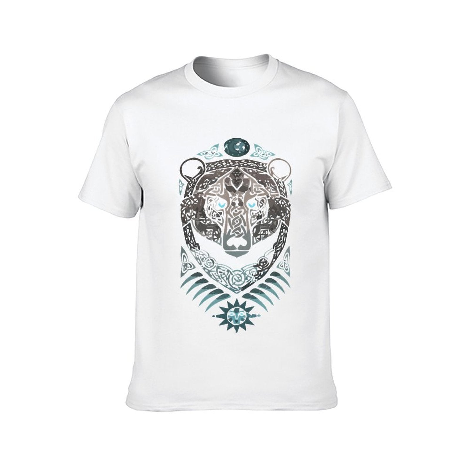 Inkmay Casual Cotton T-shirt Celtic Wolf Design With Intricate Patterns Unisex T-shirtPrint-Ready SoftTouch T-Shirt