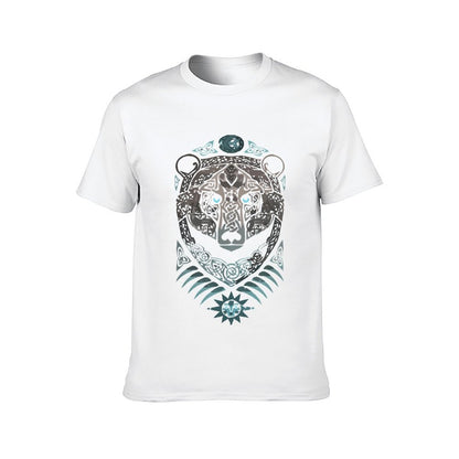 Inkmay Casual Cotton T-shirt Celtic Wolf Design With Intricate Patterns Unisex T-shirtPrint-Ready SoftTouch T-Shirt