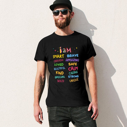 Inkmay Casual  Cotton T-shirt Colorful Tie Dye Flowers And Glasses Unisex T-shirtCrisp Print ComfortFit T-Shirt