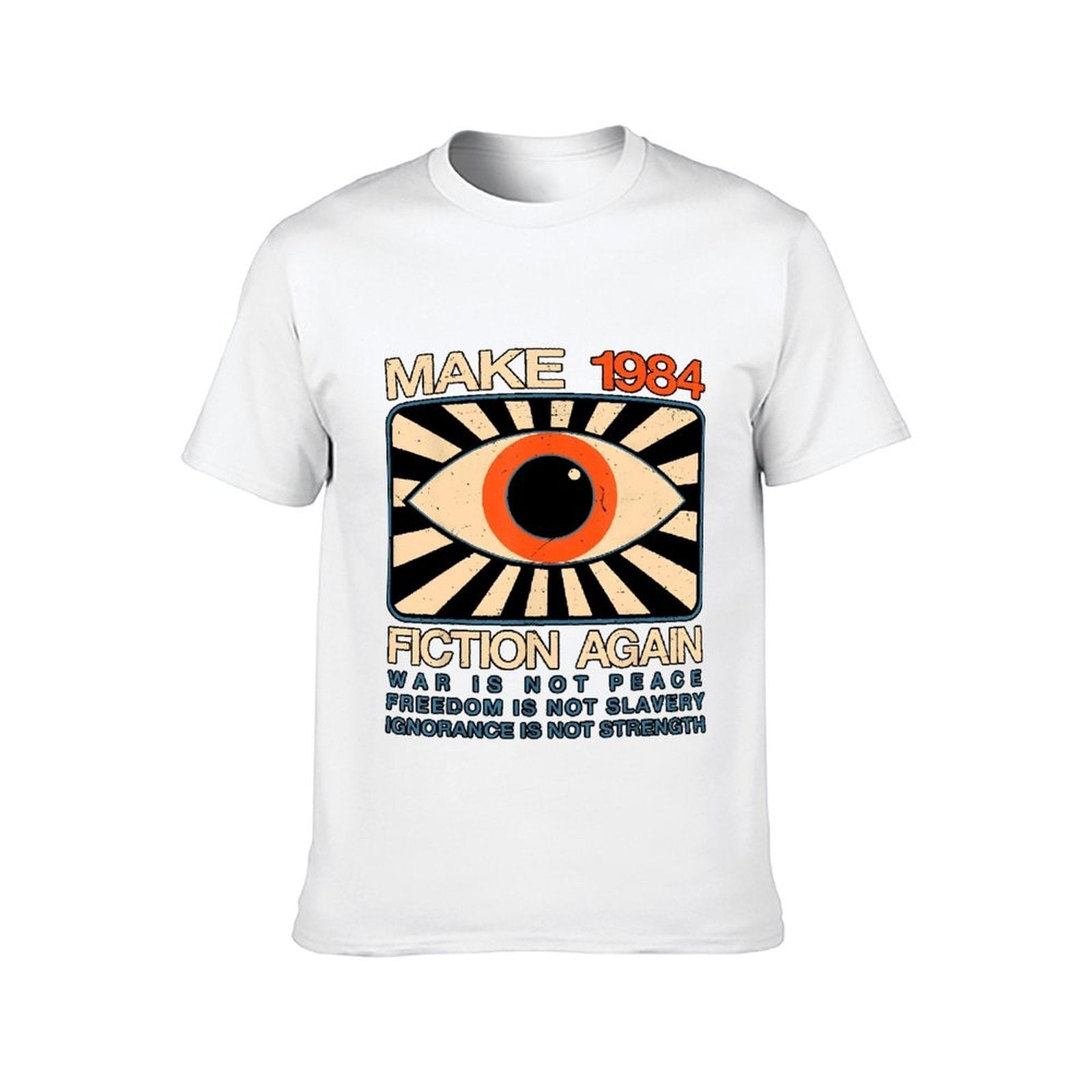 Inkmay Casual Cotton T-shirt Make 1984 Fiction Again War Unisex T-shirtFade-Resistant PremiumSeries T-Shirt