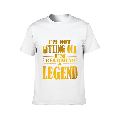 Inkmay Casual Cotton T-shirt Becoming A Legend Print Design Art Unisex T-shirtCrewneck Logo-Ready T-Shirt