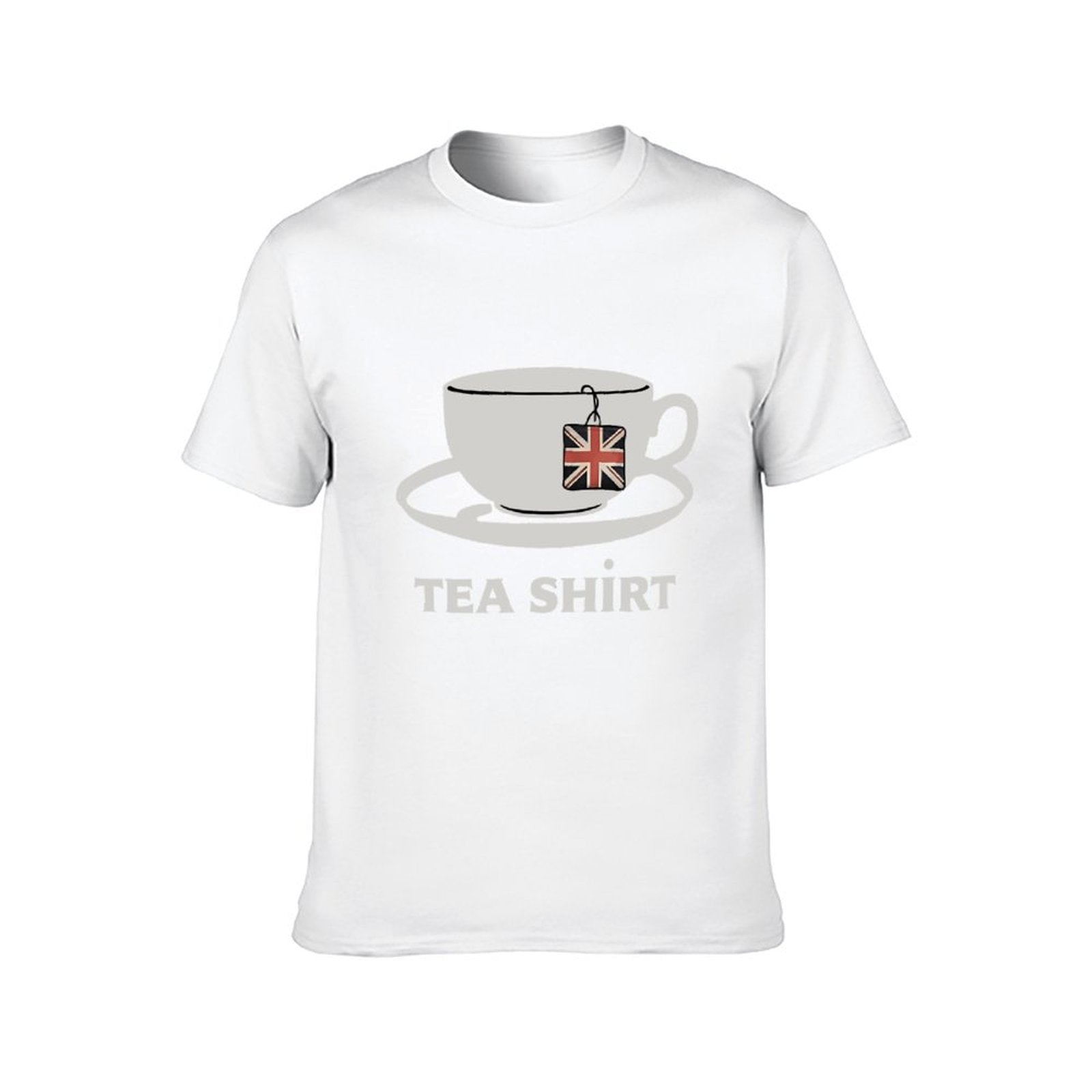 Inkmay Casual Cotton T-shirt Tea Bag With Uk Flag Design Unisex T-shirtCasual Soft T-Shirt