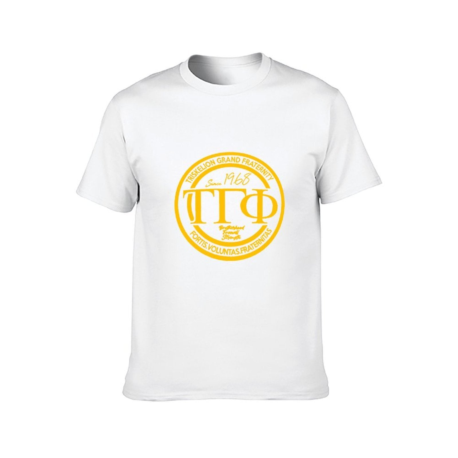 Inkmay Casual Cotton T-shirt Solid Yellow Background No Patterns Unisex T-shirt100% Cotton RelaxFit T-Shirt