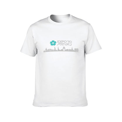 Inkmay Casual Cotton T-shirt Expo Seventy Pavilion Logo With Skyline Unisex T-shirtIndoor Performance T-Shirt