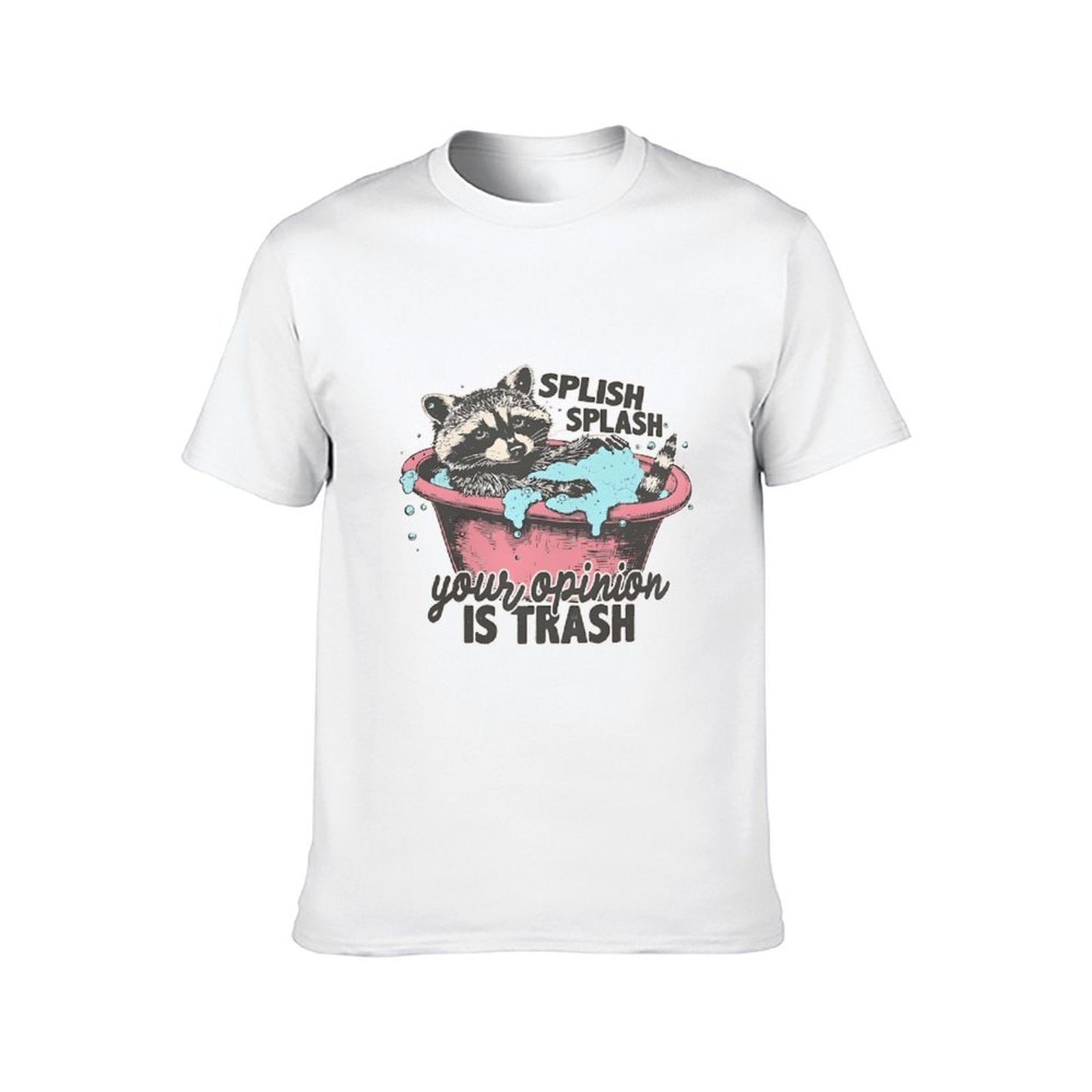 Inkmay Casual Cotton T-shirt Raccoon In Tub With Bubbles Unisex T-shirtActiveLine EssentialFit T-Shirt