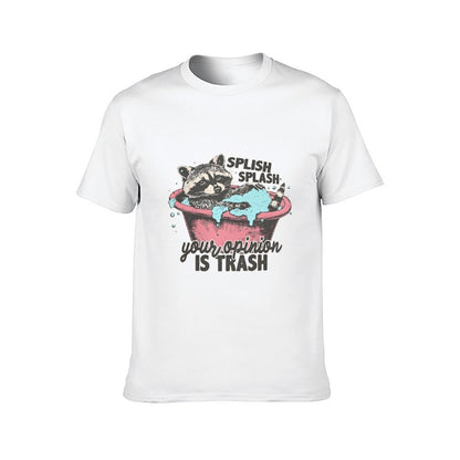 Inkmay Casual Cotton T-shirt Raccoon In Tub With Bubbles Unisex T-shirtActiveLine EssentialFit T-Shirt
