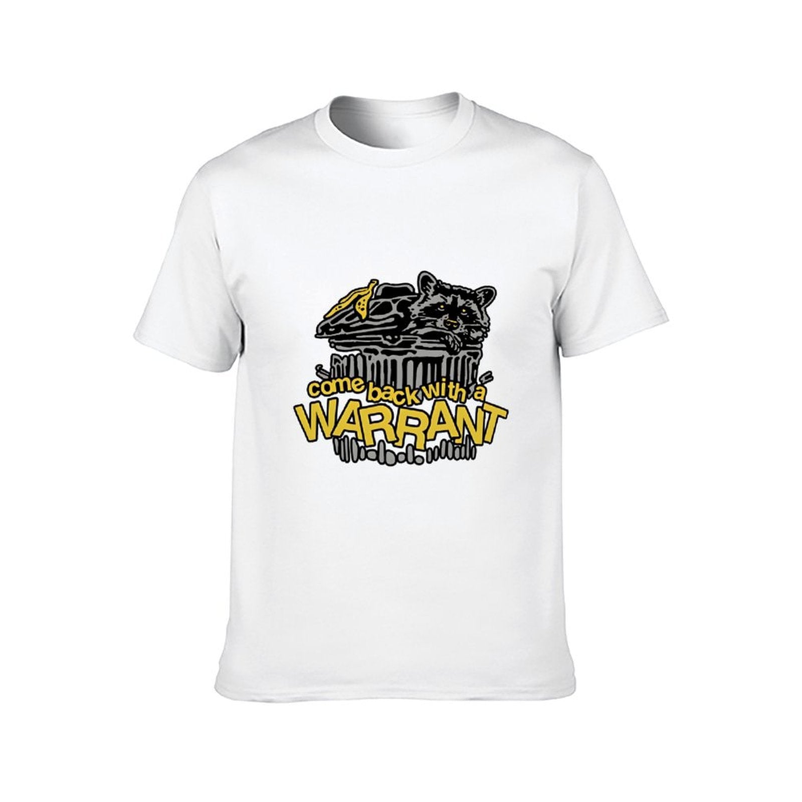 Inkmay Casual  Cotton T-shirt Come Back With A Warrant Unisex T-shirtNatural ModernFit T-Shirt