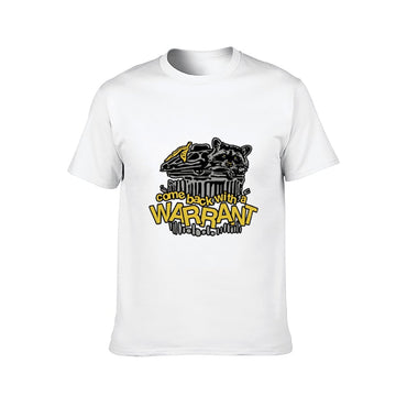 Inkmay Casual  Cotton T-shirt Come Back With A Warrant Unisex T-shirtNatural ModernFit T-Shirt