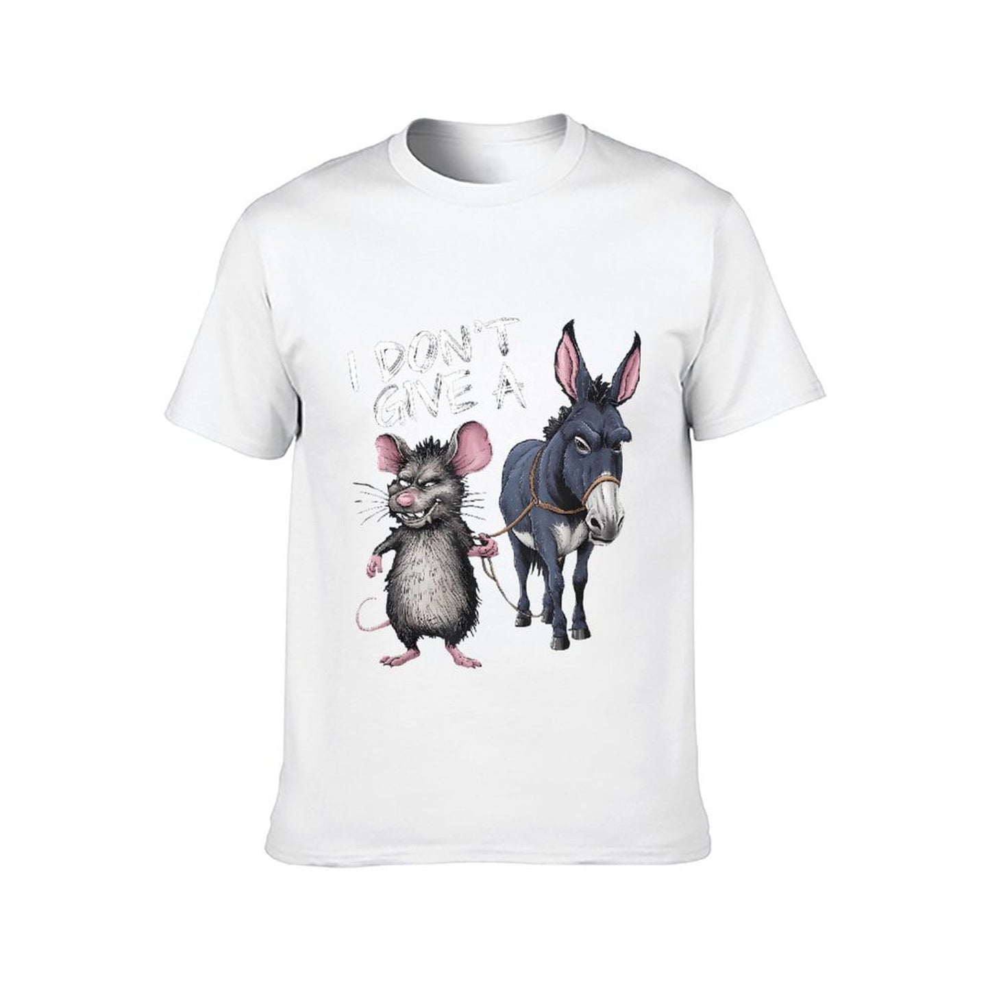Inkmay Casual Cotton T-shirt Animal Print With Donkey And Mouse Unisex T-shirtHeritage RelaxFit T-Shirt