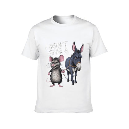Inkmay Casual Cotton T-shirt Animal Print With Donkey And Mouse Unisex T-shirtHeritage RelaxFit T-Shirt