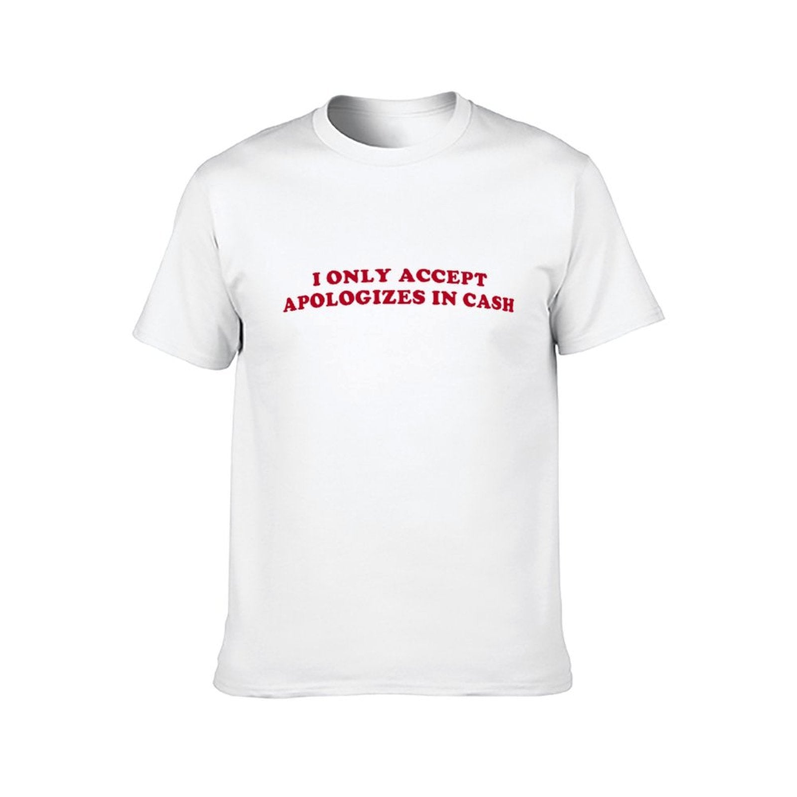 Inkmay Casual Cotton T-shirt Solid Red Background No Pattern Prints Unisex T-shirtEco / Sustainable Breathable T-Shirt