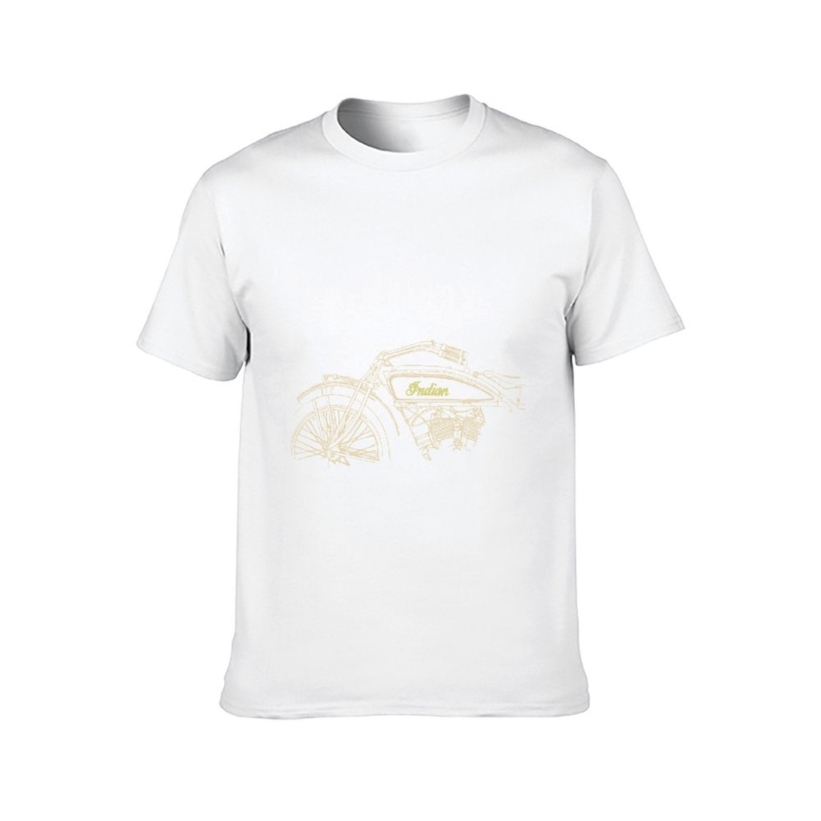 Inkmay Casual Cotton T-shirt Simple Sky With Cloud Pattern Design Unisex T-shirtDaily Indoor T-Shirt